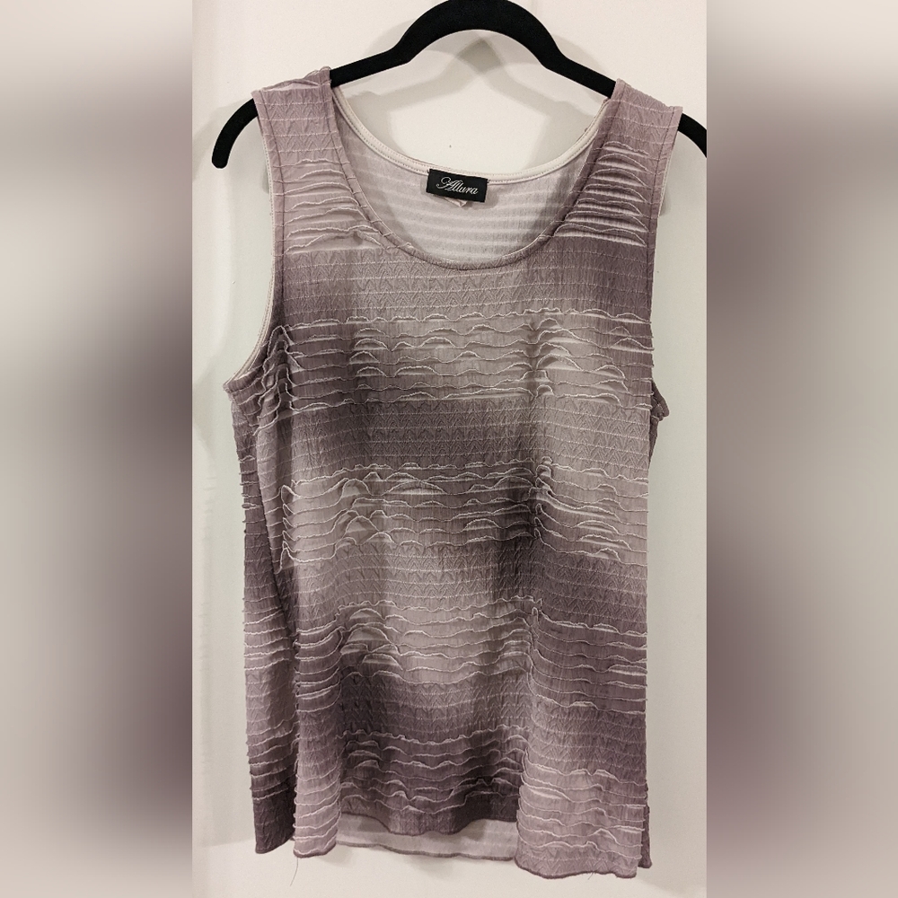 Allura Medium Purple Tank Top with Frill a Design
